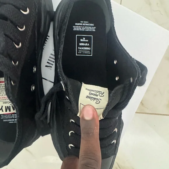 Miharayasuhiro Black Canvas Sneakers - Picture 3 of 5